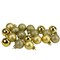 Northlight 18ct Vegas Gold Shatterproof 4-Finish Christmas Ball Ornaments 1.25" (30mm)